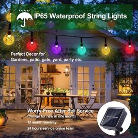 img 2 attached to 🌞 Solar Christmas Lights Outdoor: 50LED Globe Fairy Waterproof Lights for Garden, Patio Yard, Home, Christmas, Parties, Wedding (Multi-colored)