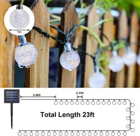 img 3 attached to 🌞 Solar Christmas Lights Outdoor: 50LED Globe Fairy Waterproof Lights for Garden, Patio Yard, Home, Christmas, Parties, Wedding (Multi-colored)