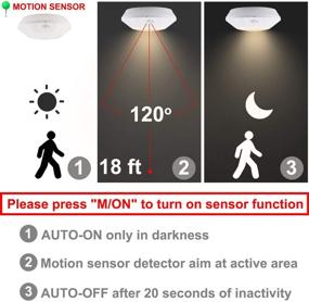 img 2 attached to BIGMONAT Battery Operated Shower Light: Motion Sensor, RF Remote Controlled, Dimmable and Timer Setting, Wireless Ceiling Light for Indoor Lighting