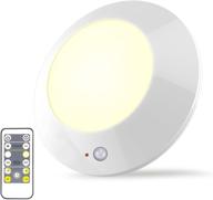 bigmonat battery operated shower light: motion sensor, rf remote controlled, dimmable and timer setting, wireless ceiling light for indoor lighting логотип