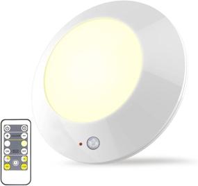 img 4 attached to BIGMONAT Battery Operated Shower Light: Motion Sensor, RF Remote Controlled, Dimmable and Timer Setting, Wireless Ceiling Light for Indoor Lighting