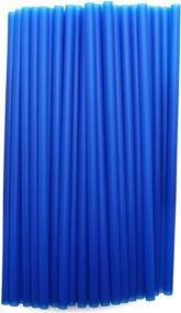 img 1 attached to 🥤 250 Blue Colored Extra Long Drinking Straws - 10 Inch Length x 0.28 Inch Diameter