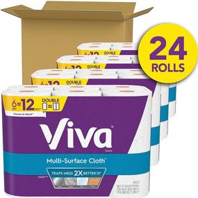 img 3 attached to 🧻 Viva Multi-Surface Cloth Paper Towels - Choose-A-Sheet - 24 double rolls (equals 48 regular rolls, 110 sheets per roll)