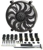 🔥 derale 16212 12-inch high output radiator fan in sleek black logo