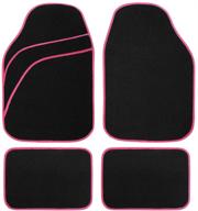 🚗 musee pink universal car mat carpet: all-weather protection for car suv van & truck (pink - 1 set) logo