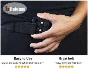 img 3 attached to Elastic Stretch Men's Accessories for Belts - WYuZe Tactical Military