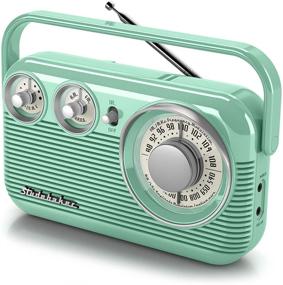 img 4 attached to 🔷 Studebaker SB2003 Retro Portable AM/FM Radio: Timeless Teal Tunes On-the-Go