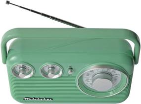 img 1 attached to 🔷 Studebaker SB2003 Retro Portable AM/FM Radio: Timeless Teal Tunes On-the-Go