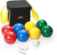 🎾 a11n 90mm bocce ball set - 8 balls in 4 colors with pallino, carrying bag, and measuring tape - perfect for backyard, lawn, and beach game логотип