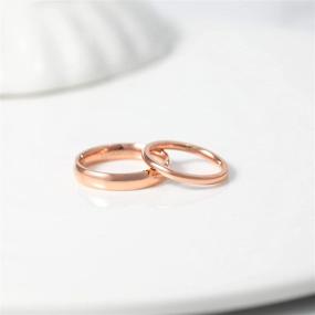 img 3 attached to TIGRADE Titanium Rose Gold Wedding Band - High Polished, Comfort Fit, Size 3-13.5