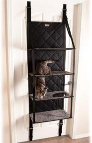 img 4 attached to 🐱 K&amp;H PET PRODUCTS Hangin’ Cat Tree - 4-Story Gray: Dimensions 12 X 22 X 65 Inches