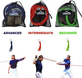 img 3 attached to Baseball Softball Arm Pro Bands – Resistance Training Equipment for Arm Strength, Pitching, and Conditioning – 3 Levels (Youth, Advanced, Elite) – Includes Anchor Strap, Door Mount – Kinetic Bands