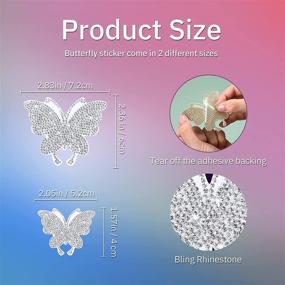 img 3 attached to Butterfly Rhinestone Decorative Decoration Accessories