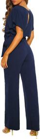 img 2 attached to 👖 Stylish and Comfortable Happy Sailed Casual Jumpsuits for Plus Size Women