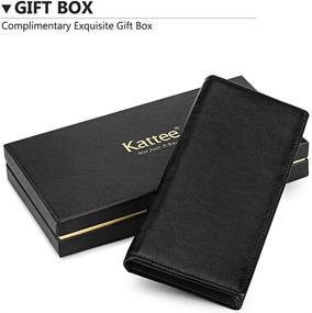 img 3 attached to Kattee Vintage Genuine Leather Checkbook Men's Accessories