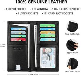img 1 attached to Kattee Vintage Genuine Leather Checkbook Men's Accessories