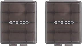 img 4 attached to 🔋 Panasonic Eneloop Pro Battery Storage Cases - 4AA or 5AAA Battery Capacity - Obsidian Gray (Pack of 2)