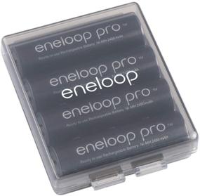 img 3 attached to 🔋 Panasonic Eneloop Pro Battery Storage Cases - 4AA or 5AAA Battery Capacity - Obsidian Gray (Pack of 2)