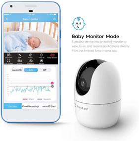 img 1 attached to 📷 Amcrest 1080P WiFi Camera: Indoor Nanny Cam, Dog Camera, Sound & Baby Monitor with Human & Pet Detection, Motion-Tracking, 2-Way Audio, Phone App, Pan/Tilt Wireless IP Camera, Night Vision - Ideal for Smart Home