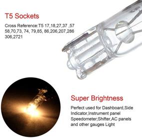 img 2 attached to Мощный набор из 20 белых галогенных ламп T5 17 86 206 – идеально подходит для приборных щитков | 12V