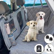 sevvis dog hammock for car backseat: waterproof gray seat cover with mesh window - ideal for trucks, suvs, and pet owners logo