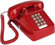 📞 yopay retro corded desk telephone, home emergency intuition amplified phone, classic dial button phone, red logo