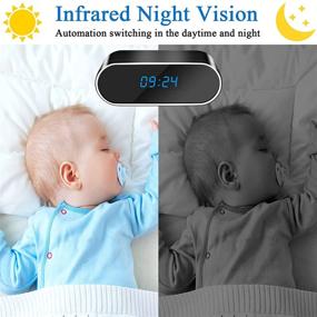 img 3 attached to 🕒 Wireless WiFi 1080P Hidden Cameras Clock with Night Vision, Motion Detection, Loop Recording - Hidden Camera for Home Surveillance, Nanny Cam, Baby Pet Monitoring