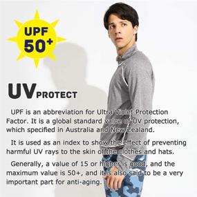 img 2 attached to Actleis Men's Long Sleeve Zip Rash Guard: Ultimate UV Sun Protection for Swimming, Running, Fishing - UPF50+, Quick Dry