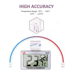 img 3 attached to capetsma Reptile Thermometer: Accurate and Easy-to-Read Digital Hygrometer for Reptile Terrariums - Temperature and Humidity Monitor in Acrylic and Glass Terrariums (1 Pack)