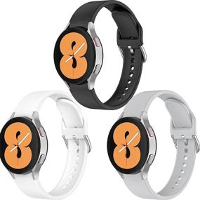 img 4 attached to 📱 OCEBEEC 3-упаковка Спортивные ремешки: Совместимы с Samsung Galaxy Watch 4 40 мм 44 мм, Классические 42 мм 46 мм - Замена силиконового ремешка для Galaxy Watch 3 41 мм Мужчины Женщины