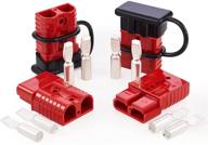 orion motor tech 175a wire harness plug kit for 2-4 gauge cables - quick connect disconnect set for car, bike, atv, winches, lifts, motors, and more - 12v-36v battery wire connector 4 pack, red logo