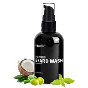img 4 attached to 🧔 Newmen Beard Wash: Revitalizing Men's Beard Shampoo with Jojoba & Coconut Oils, Peppermint Scent, Beard Oil Combo – Superior Softening and Conditioning for Facial Hair!