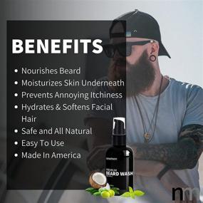 img 2 attached to 🧔 Newmen Beard Wash: Revitalizing Men's Beard Shampoo with Jojoba & Coconut Oils, Peppermint Scent, Beard Oil Combo – Superior Softening and Conditioning for Facial Hair!