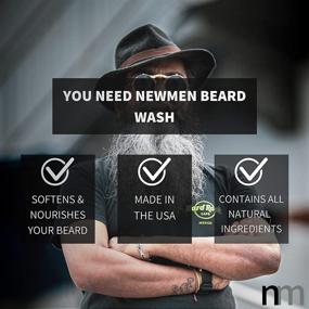 img 1 attached to 🧔 Newmen Beard Wash: Revitalizing Men's Beard Shampoo with Jojoba & Coconut Oils, Peppermint Scent, Beard Oil Combo – Superior Softening and Conditioning for Facial Hair!