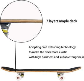 img 3 attached to Geelife Complete Longboards for Beginner Skateboarding