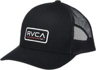 rvca mens ticket trucker black logo