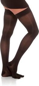 img 3 attached to 💪 Jomi Compression Thigh High Stockings Collection: 20-30mmHg Sheer Closed Toe, Size Medium in Black