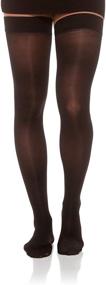 img 4 attached to 💪 Jomi Compression Thigh High Stockings Collection: 20-30mmHg Sheer Closed Toe, Size Medium in Black