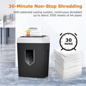 img 3 attached to 🔪 Bonsaii C169-B 14-Sheet Cross-Cut Office Paper Shredder – Heavy Duty, 30-Minute Continuous Shredding, Quiet Operation, Jam Proof System, Shreds Credit Cards and Staples – Ideal for Home use