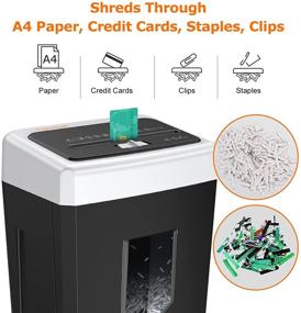 img 1 attached to 🔪 Bonsaii C169-B 14-Sheet Cross-Cut Office Paper Shredder – Heavy Duty, 30-Minute Continuous Shredding, Quiet Operation, Jam Proof System, Shreds Credit Cards and Staples – Ideal for Home use