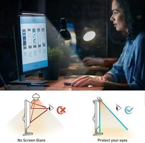 img 2 attached to 🖥️ Havit светодиодная лампа для монитора компьютера Screenbar: USB-питание, осветление с плавной регулировкой яркости и гибким зажимом для основы - экологичная светодиодная лампа для чтения для дизайнеров, офиса и дома