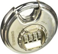 🔐 brinks 173-80051 stainless steel discus padlock with resettable combination, 80mm логотип