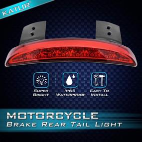 img 3 attached to 🏍️ Повысьте безопасность с KaTur Мотоцикл 8 LED Стоп Чоппед Фендер Эдж Бегущие тормозные задние фонари для Harley Sportster XL 883N 1200N XL1200V XL1200X - красный свет