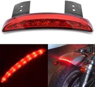 🏍️ повысьте безопасность с katur мотоцикл 8 led стоп чоппед фендер эдж бегущие тормозные задние фонари для harley sportster xl 883n 1200n xl1200v xl1200x - красный свет логотип