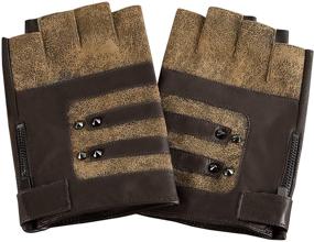 img 2 attached to Fioretto Fingerless Leather Goatskin Motorcycle Men's Accessories