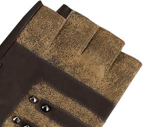 img 1 attached to Fioretto Fingerless Leather Goatskin Motorcycle Men's Accessories