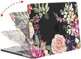 img 1 attached to MOSISO MacBook Pro 13 inch Case - Black Rose Leaves Hard Shell (2016-2020 Release) with Keyboard Cover & Screen Protector