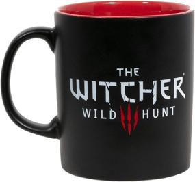 img 3 attached to ☕🐺 Witcher 3 White Wolf Medallion Coffee Mug - Stylish Ceramic Cup for Witcher Fans - Black/Red, 11oz