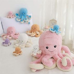 img 1 attached to 🐙 Плюшевый мягкий игрушечный осьминож DENTRUN: игривая кукла для детей, мальчиков, девочек и взрослых - идеальный подарок на день рождения или на Рождество! Доступен в размере 7/16/24/32 дюйма, в 5 ярких цветах!