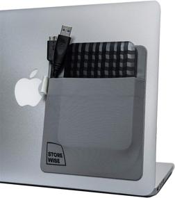img 4 attached to 💼 StoreWise Laptop Organizer: Grey Pocket Holder for External Hard Drive and Laptop Accessories